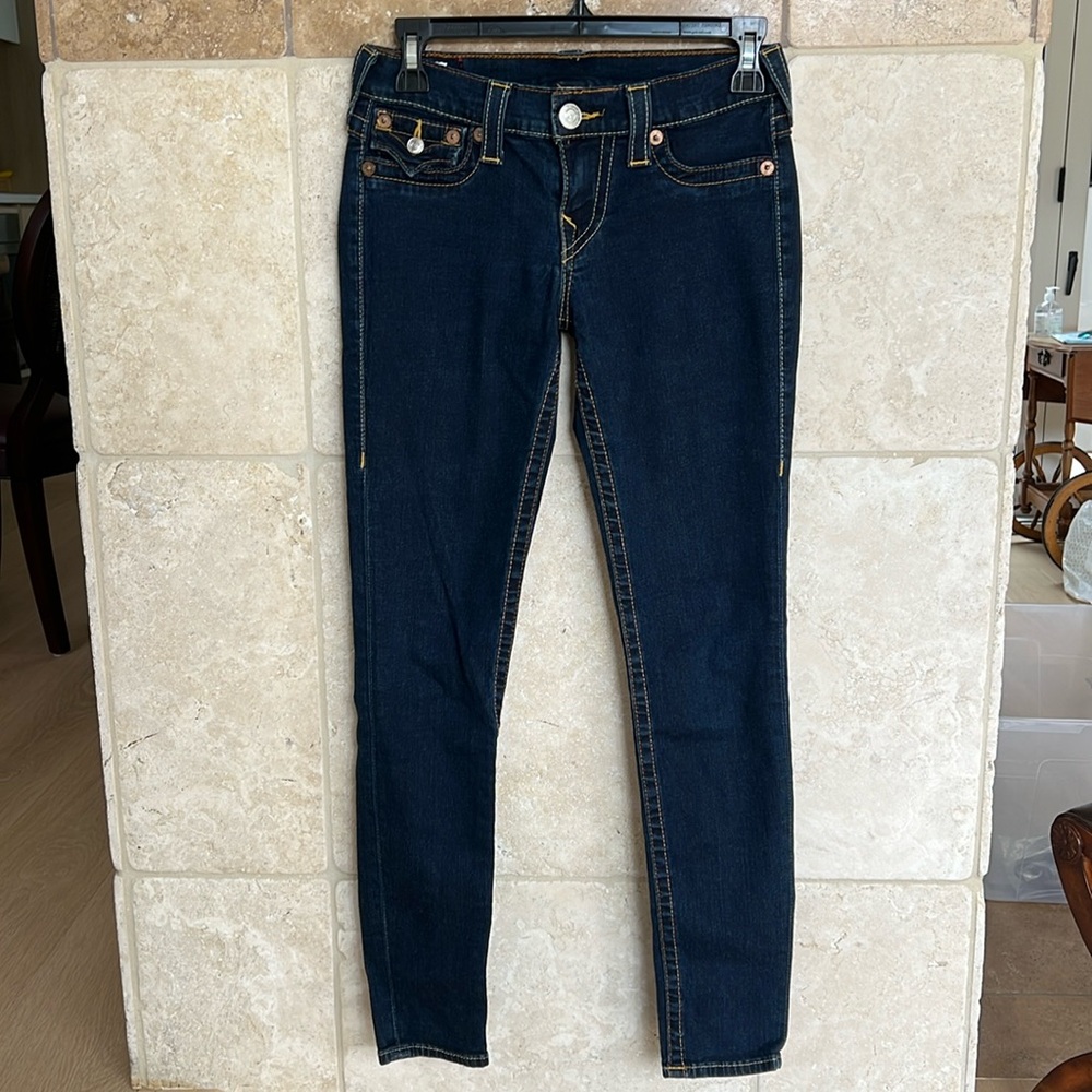 Iconic True Religion Skinny Stretch Jeans – Size 27 | Dark Wash